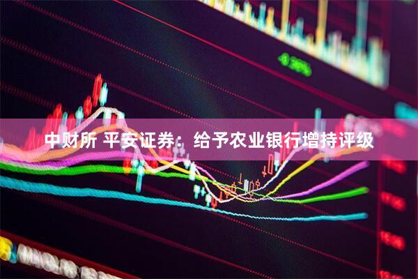 中财所 平安证券：给予农业银行增持评级