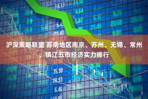 沪深策略联盟 苏南地区南京、苏州、无锡、常州、镇江五市经济实力排行